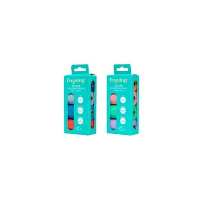 Picture of Freedog Mixed Colours Poo Bags | Durable & Handy 8 rolls